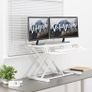 VIVO 81cm white desk converter with keyboard tray Image 9