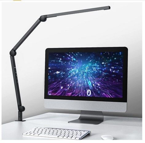 EYOCEAN Desk LED Laptop Lamp, with Clamp, Eye-Care Desk Lamp for Home Office Dimmable