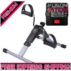 Mini Pedal Exercise Bike Portable Home Workout Office Exerciser Bike Gym Equipment Fitness Leg Foot Arm Under Desk Sitting Down Stepper Training Adjustable (FREE SHIPPING)