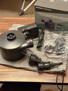 Electric air pump for camping