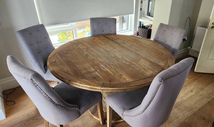 Helen Turkington Dining table and chairs