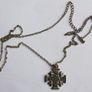 Vintage Jerusalem Cross Pendant Necklace 19" length Image 6