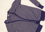 Black White Stripe Cardigan