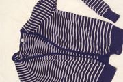 Black White Stripe Cardigan