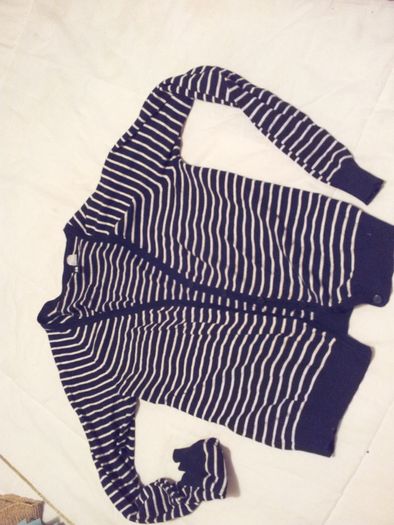 Black White Stripe Cardigan