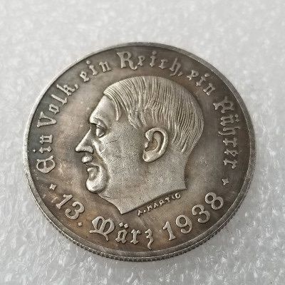 Ww2 Mark German Coin  Hitler Luftwaffe Swastika Nazi Warplane  Reichsmark
