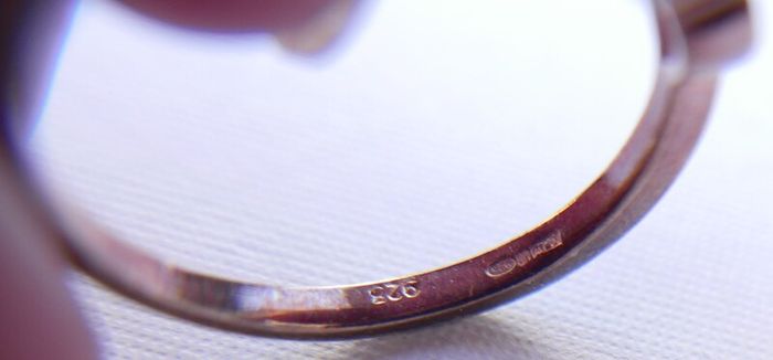 Vintage Gold Plated Solid Sterling Silver 925  Ring size P1/2 - 3g