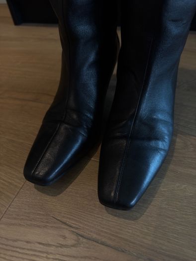 Massimo Dutti Women's Black Leather boots