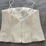 Vintage Flores & Flores Cream Textured Bustier Top-Size 10 Image 7