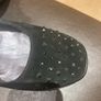 Marco Moreo Milano Black Swede Wedged Platform Shoes with ankle strap and lovely diamante detailS on toe and heels - Size 38 Image 5