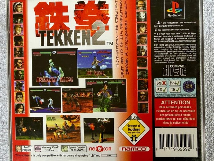 playstion 1 , TEKKEN 2 , double case ,in excellent condition