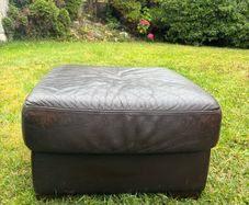 Large dark brown ottoman approx 60 x 60 cm