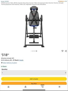 VEVOR Inversion Table - Heavy Duty (Like New / Used Twice)