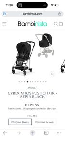 Cybex Mios silver cot and stroller