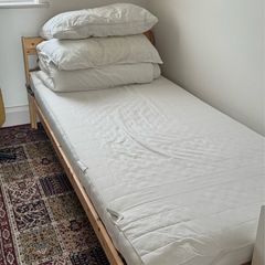 IKEA single bed frame+mattress