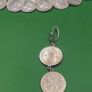 Antique silver three pence necklace, bracelet, earrings, free reg post, D18 Image 5