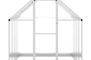 Greenhouse with Base Frame Silver 224x169x202 cm Aluminium