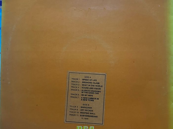 David Bowie. Low original 1st press in vg condition