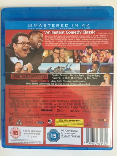 The Wedding Ringer [2015] Kevin Hart, Josh Gad & Kaley Cuoco-Sweeting  [Blu-ray Movie]