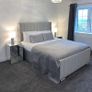 New Ottoman Upholstered Bed, Double Bed with Hydraulic Lifting Bar, Height Adjustable Padded Headboard, Metal Slatted Frame, Youth Bed, Adult Bed Image 3