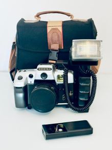 Nokina 35mm Film Camera with Flash Remote Control and Case