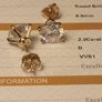 2ct + 2ct Moissanite Solitaire Stud Earrings Image 8
