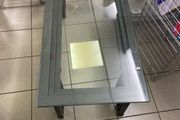 Glass coffee table