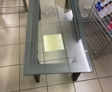 Glass coffee table