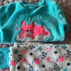 Girls Fleece Dog Pyjamas Size 8-9