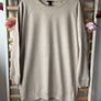 sweatshirt H&M long beige sweatshirt with curved hemline medium Image 2