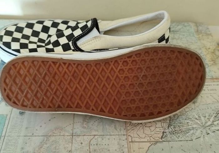 Genuine Vans Checkerboard Slip Ons in Size UK 5