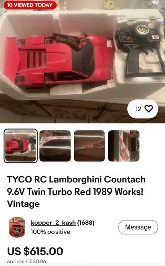 Tyco R/c turbo red lamborghini