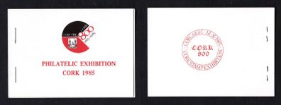 1985 Ireland Cork Philatelic Exhibition Booklet . Contains 1985 Cork 800 Commentative stamp No 251