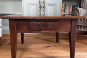 solid dark wood coffee table
