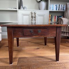 solid dark wood coffee table
