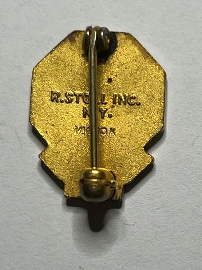 U.S. 1/10 10k gold 25 years Volunteer service award pin