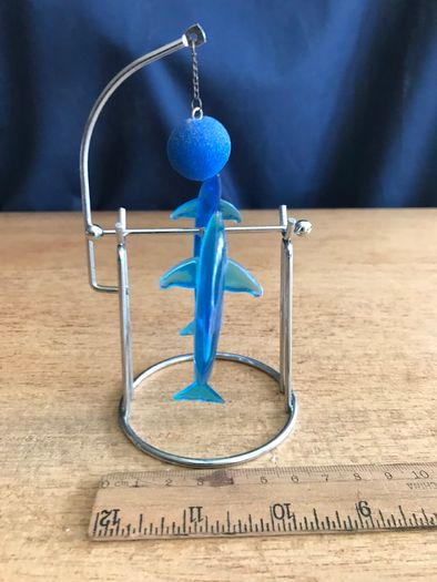 Two Dolphin Ornaments + dolphin mobile