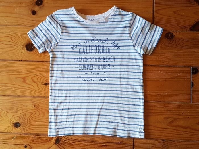 Age 8 Blue and White Teeshirt
