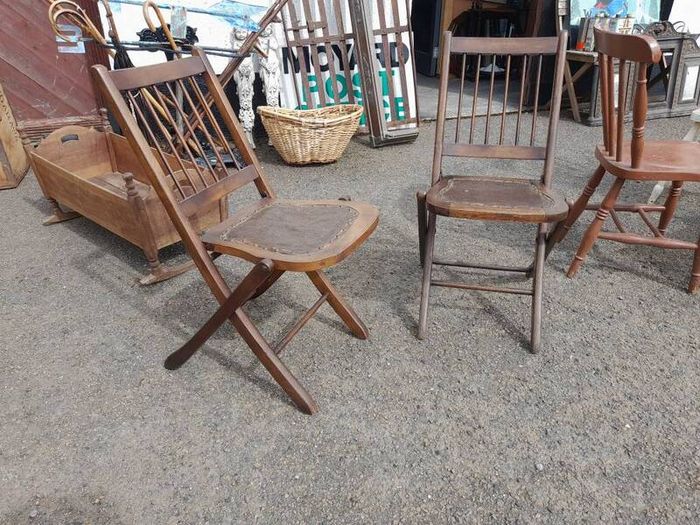 Pair Of Antique Folding Chairs