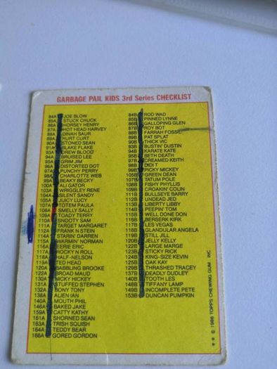 Garbage pail kids