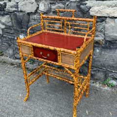 Vintage Chinoiserie  Anglo Japanese bamboo desk