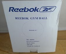 Reebok 65cm Gym Ball Silver Exercise Swiss Ball Home Fitness Workout REM-10016 New Never Used