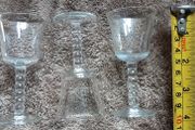three nice vintage cordial glasses