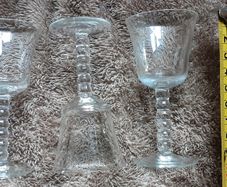 three nice vintage cordial glasses