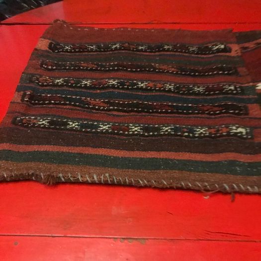 Antique Persien Saddleback bag hand loomed with pockets