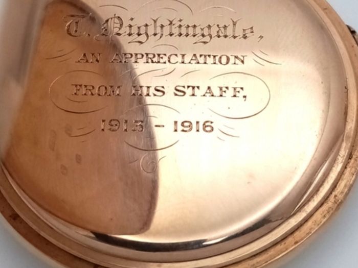 An Antique 9K Gold Double-Cased Pocket Watch.