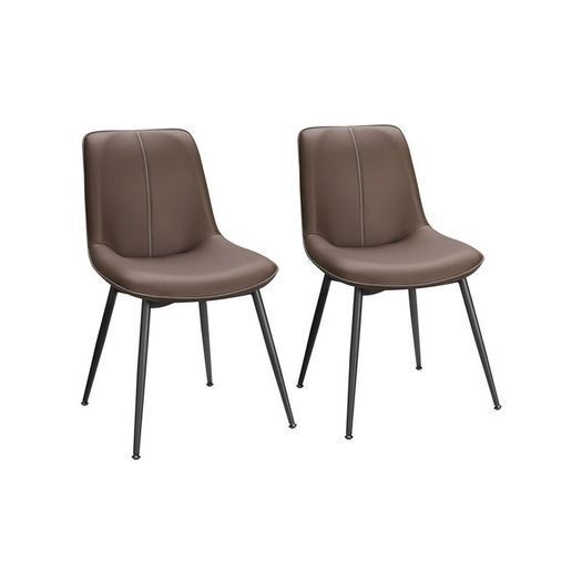2 x faux leather dining chairs