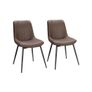 2 x faux leather dining chairs Image 6