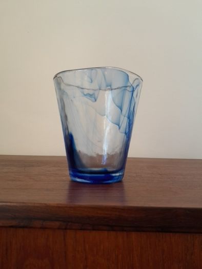 Bormioli Rocco Murano Blue Swirl Glass
