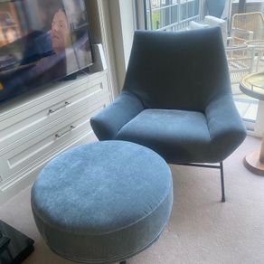 armchair and stool